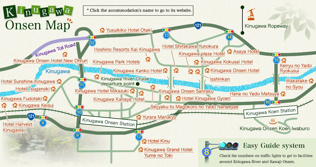 Kinugawa Onsen Map